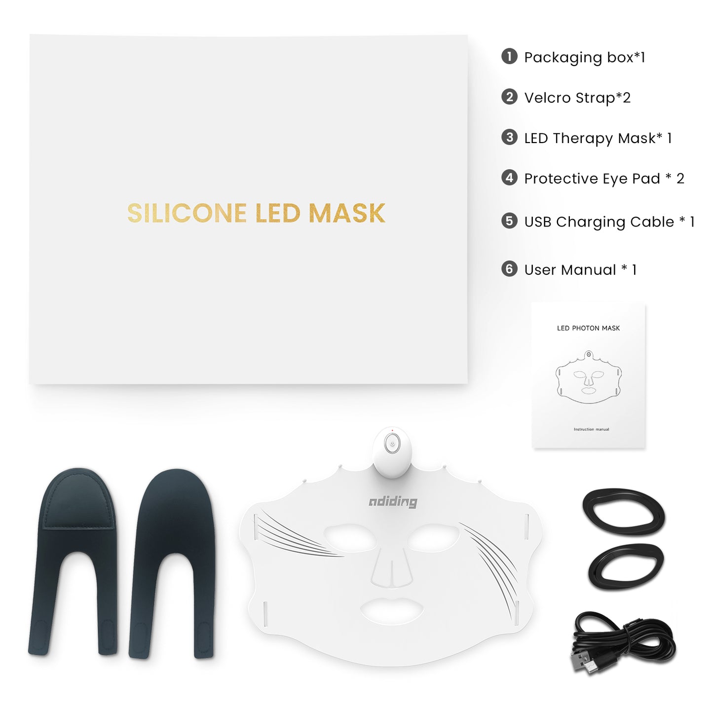 7 colors LED light therapy mask