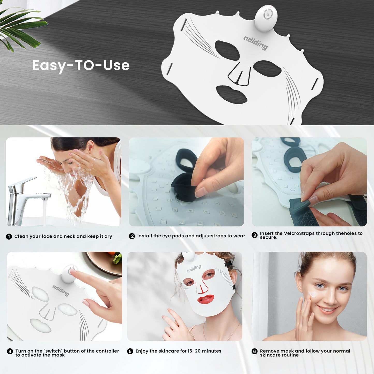 7 colors LED light therapy mask